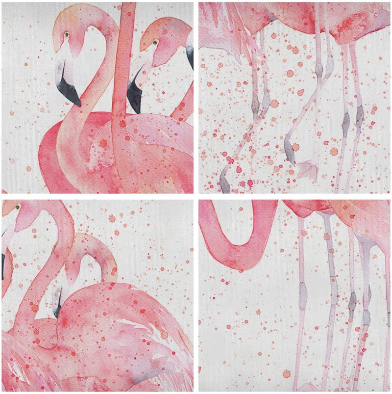 ARTTOR Bilder auf Leinwand Flamingo Vogel Wasser Leinwandbild 70x50cm Wandbilder Dekoration Wohnzimm