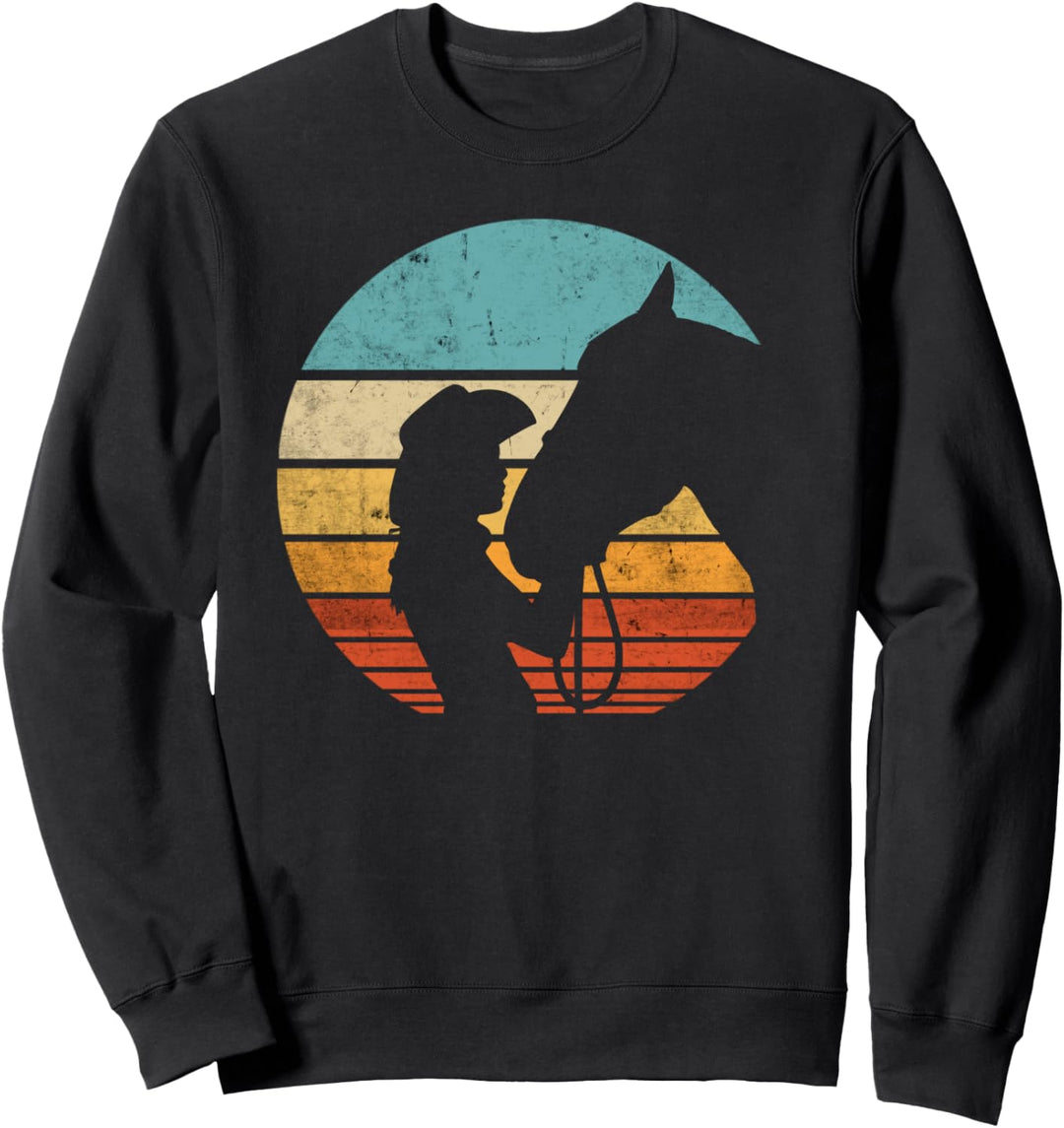 Westernreiten Westernreiterin Reiten Cowgirls Retro Vintage Sweatshirt