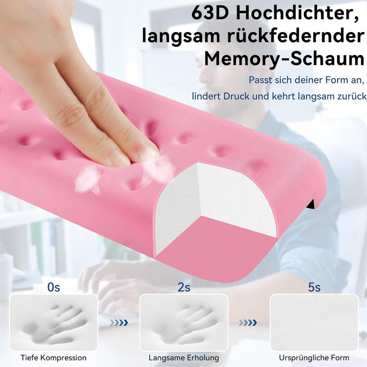 Sushret L-förmige Armauflage für Schreibtischkante, 2er Set Memory-Schaum Handgelenkauflage & Ellbog