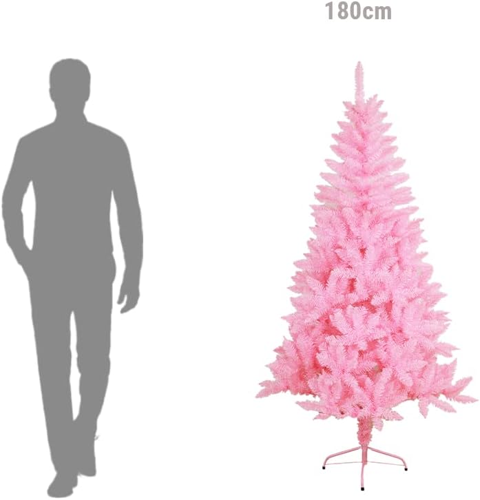 SOLAGUA NAVIDAD Künstlicher Weihnachtsbaum mit extra gefüllten Lamettablättern, 150–300cm Tanne mit