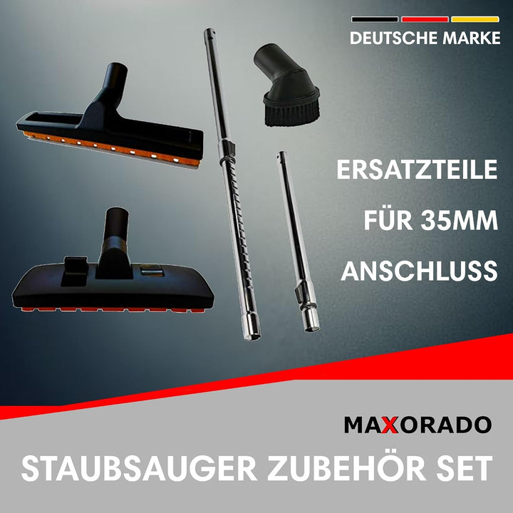 35mm Staubsaugerrohr + Kombidüse + Staubpinsel + Parkettdüse für Staubsauger kompatibel mit Bosch Pr