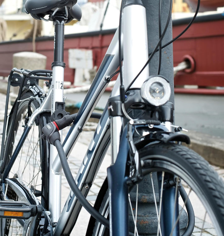 ABUS Kabelschloss Phantom 8950/180 TexKF - Fahrradschloss-Set mit Halterung TexKF für den Rahmen des