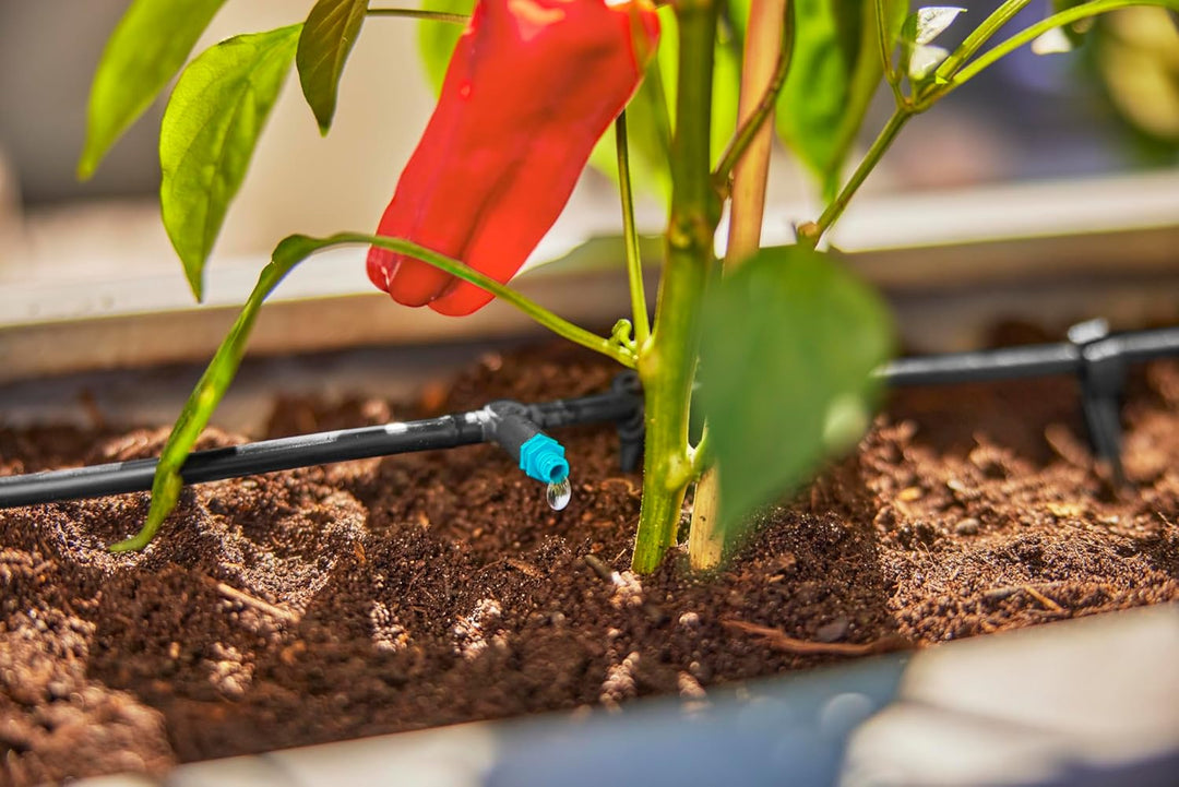 Gardena Micro-Drip-System Tropfbewässerung Set Terrasse (30 Pflanzen): Starter-Set sofort einsatzber