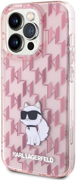 Karl Lagerfeld KLHCP15XHNCMKLP Hülle für iPhone 15 Pro Max 6.7" Rosa hardcase Monogram Choupette