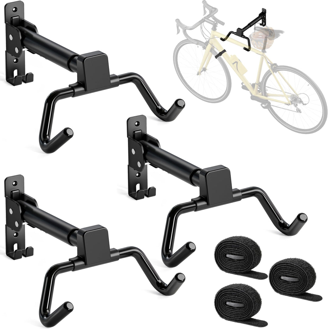 monTEK Fahrrad Wandhalterung, Winkel und Wandabstand einstellbar, Fahrradhalterung Wand Klappbar 30k