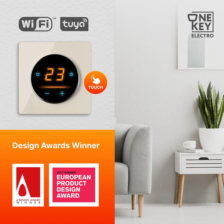 Elektrische Fussbodenheizung: Zweiader-Heizmatte WARMON ULTRA 200 W/m² mit WiFi-Thermostat OKE-25 To