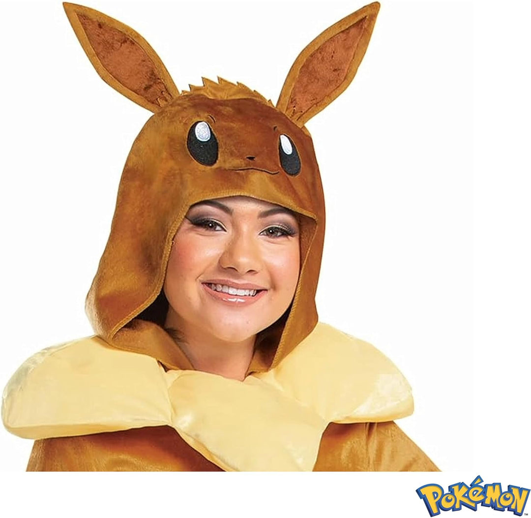 Disguise Eevee Costume, Official Pokemon Deluxe Adult Costume and Headpiece 12-14, 12-14