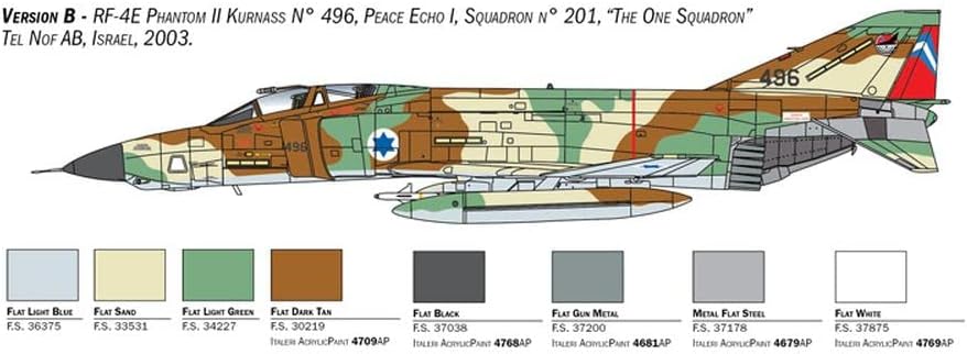 Italeri 2818 1:48 RF-4E Phantom II - Modellbau, Bausatz, Standmodellbau, Basteln, Hobby, Kleben, Pla