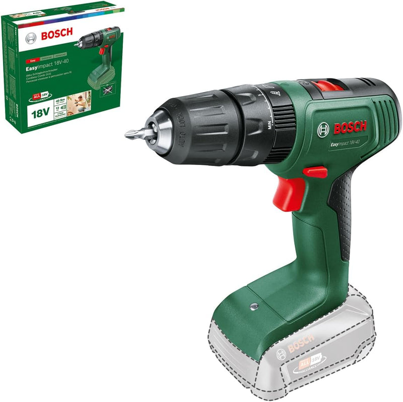 Bosch Akku Schlagbohrschrauber EasyImpact 18V-40 (ohne Akku, 18 Volt System, im Karton) EasyImpact o