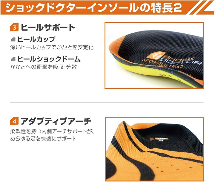 Shock Doctor Active Ultra Einlegesohle Men's 5.5-6.0/Women's 6.5-7.0, Men's 5.5-6.0/Women's 6.5-7.0