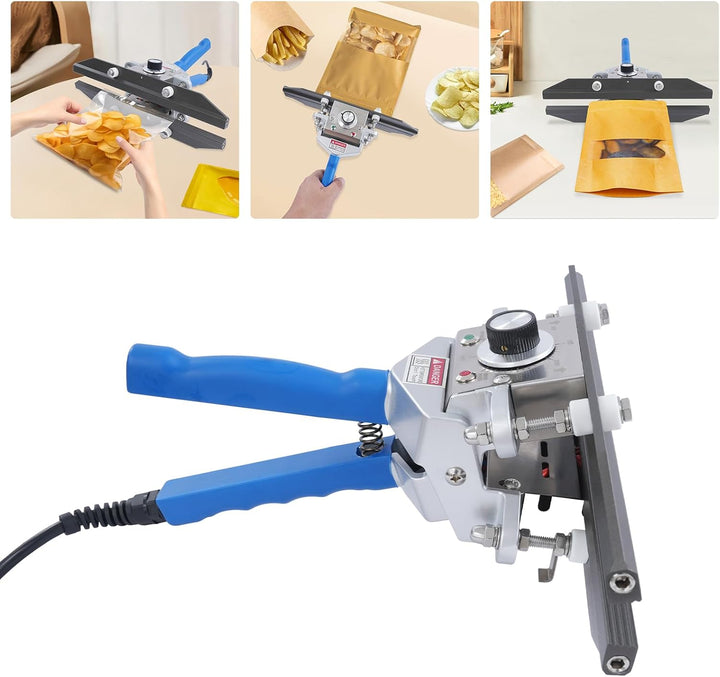 Handheld-Heisssiegelgerät 300mm – 500W Tragbares Crimp-Heisssiegeler für Alufolienbeutel, Snackbeute