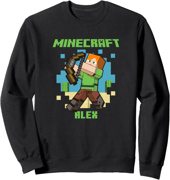 Minecraft Alex With Bow Taking Aim Sweatshirt
