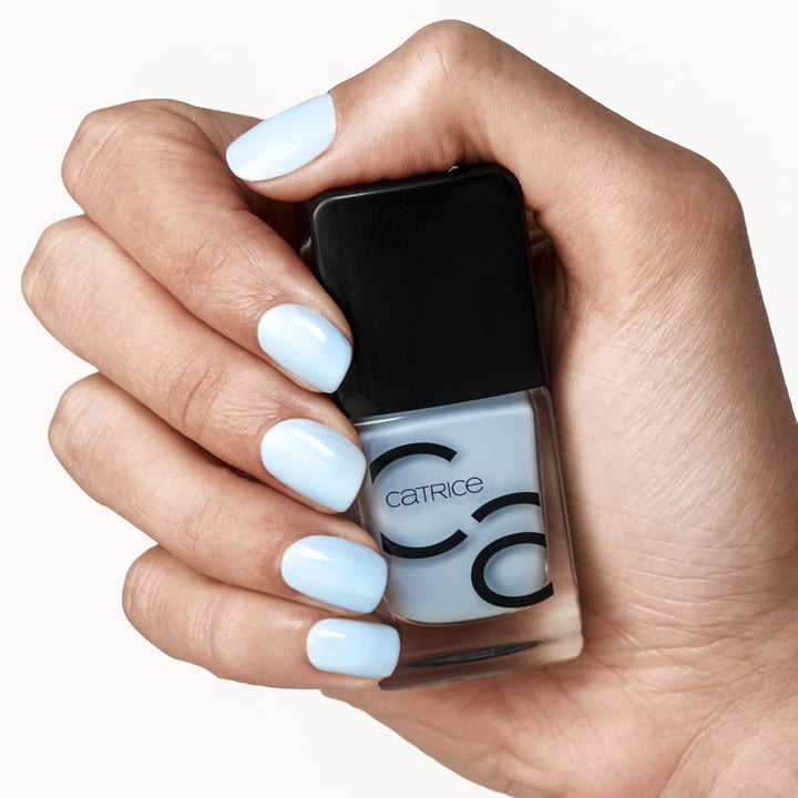 Catrice ICONAILS Gel Lacquer No More Monday Blue-s, Gel Nagellack in Hellblau, langanhaltend, vegan,