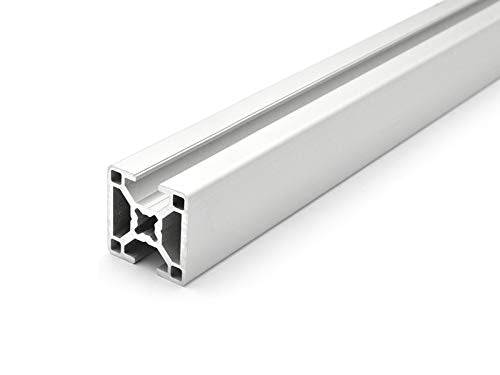 Design-Aluminiumprofil 30x30L 2 Nuten verdeckt 180 Grad B-Typ Nut 8 (leicht), silber eloxiert. Alumi