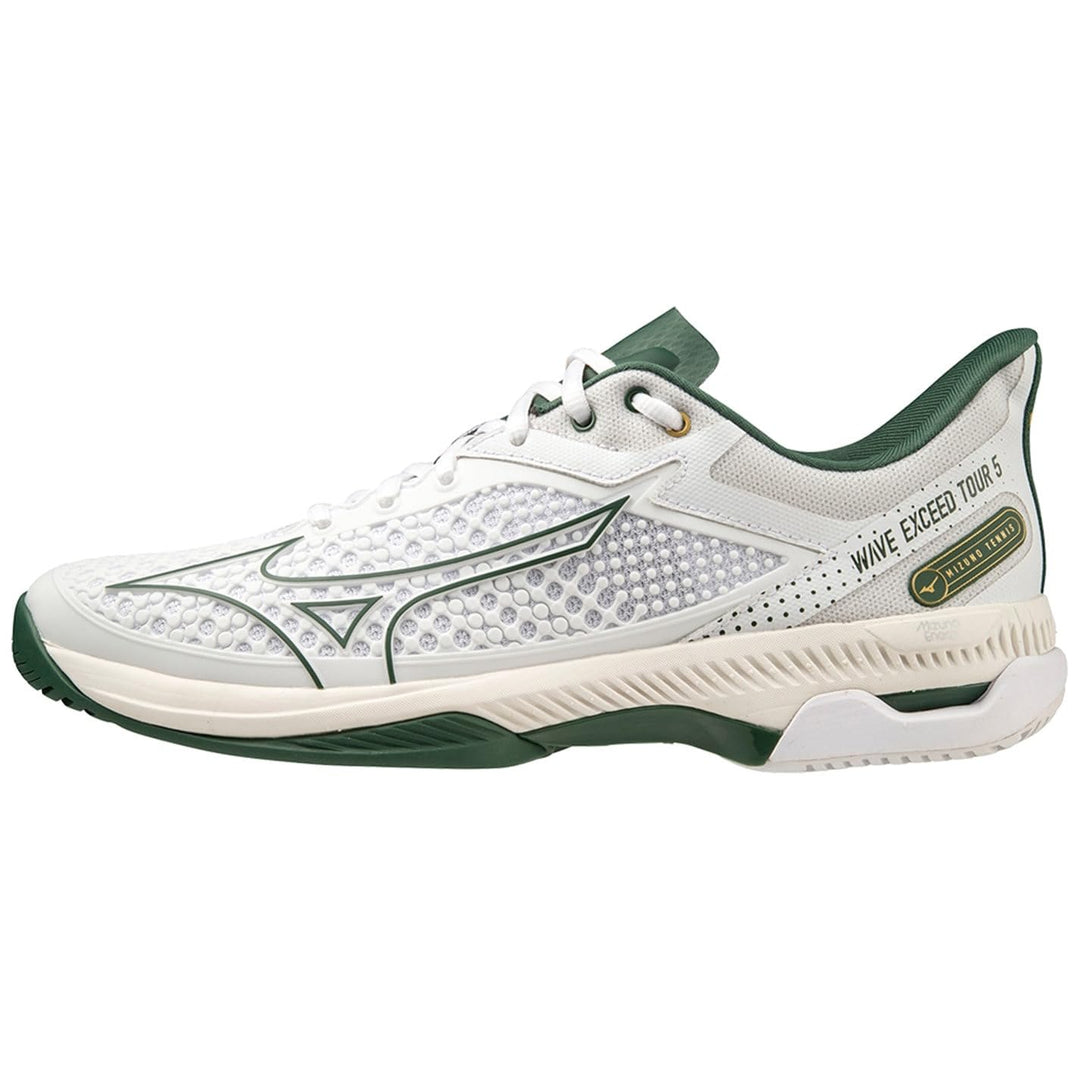 Mizuno Wave Exceed Tour 5 AC Tennisschuh für Herren Weiss 40.5 EU White Pineneedle Papyrus, 40.5 EU