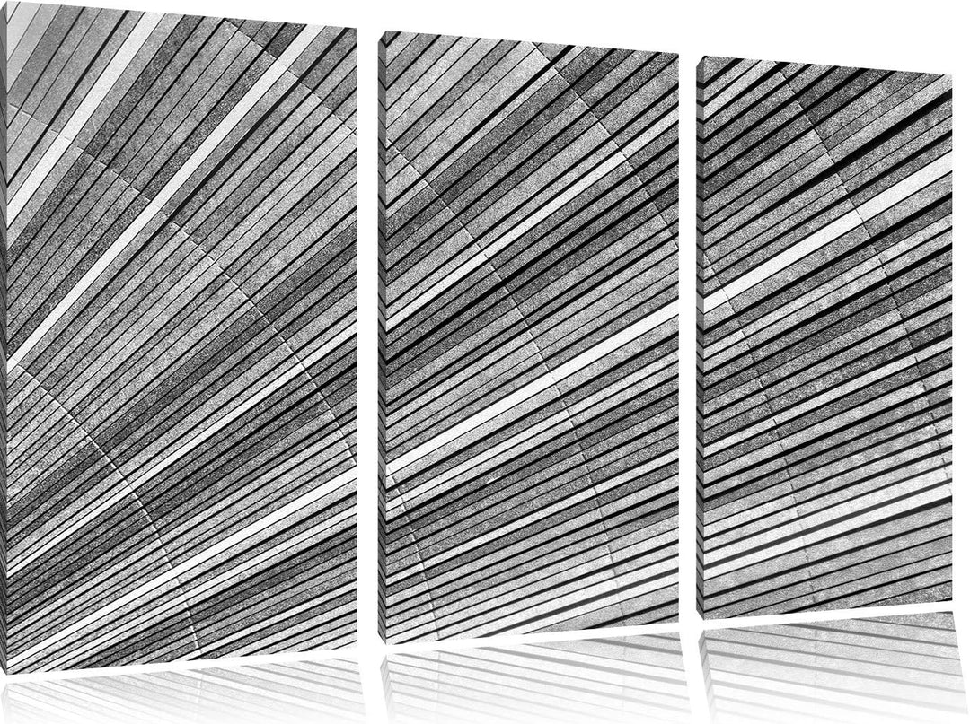 Pixxprint Bunter Farbfächer als Leinwandbild/Grösse: 3 Teilig (120x80) cm/Wandbild/Kunstdruck/fertig