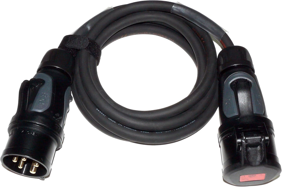 CEE Starkstromkabel (1,5m-50m) 16A Verlängerungskabel Titanex H07RN-F 5x2,5mm² mit schwarzem PCE Gri