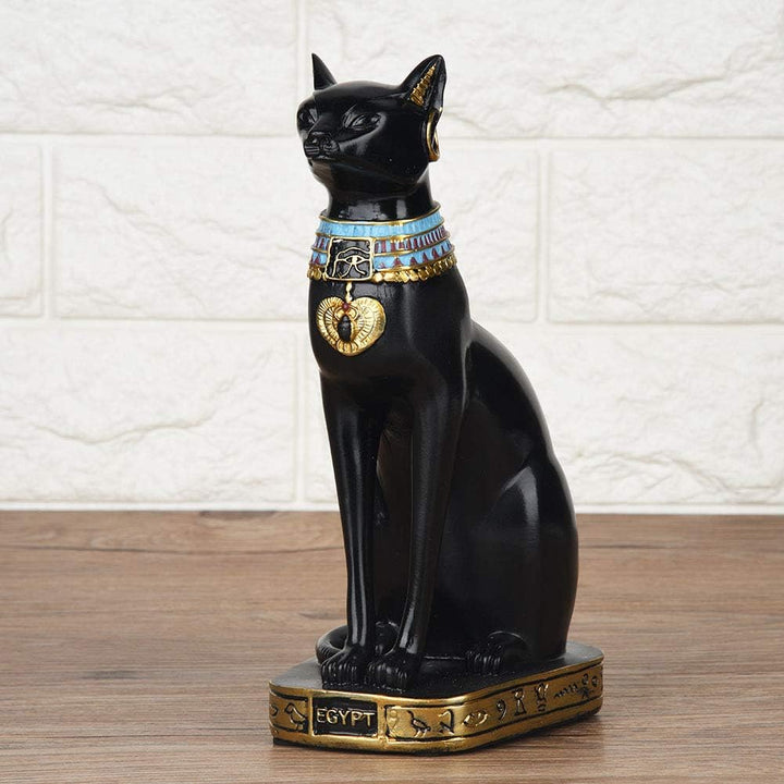 Tomotato Ägyptische Katze Statue, Harz Katze Figur Handgefertigte Katzenskulptur Dekoration Zimmer H
