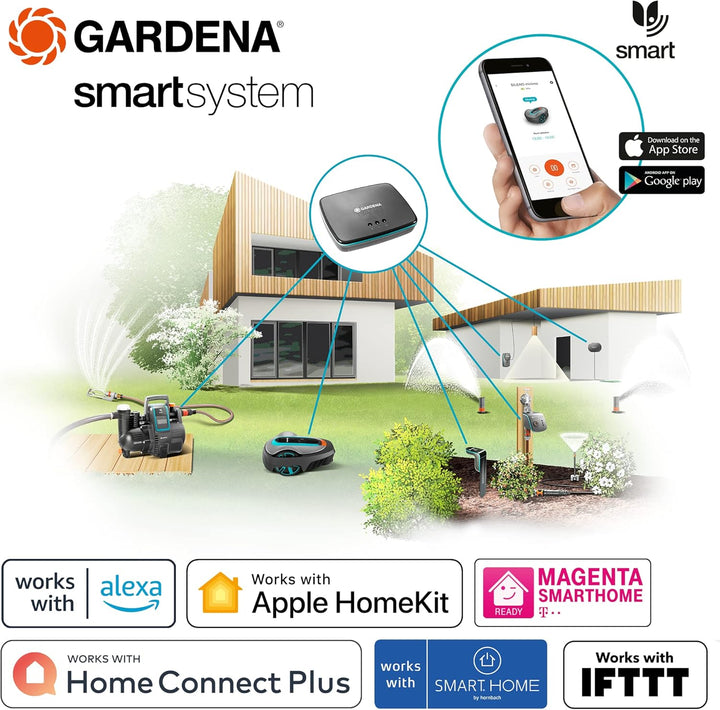 Gardena smart Irrigation Control Sensor Set: Bewässerungssteuerung für bis zu 6 Ventile (24 V), inkl