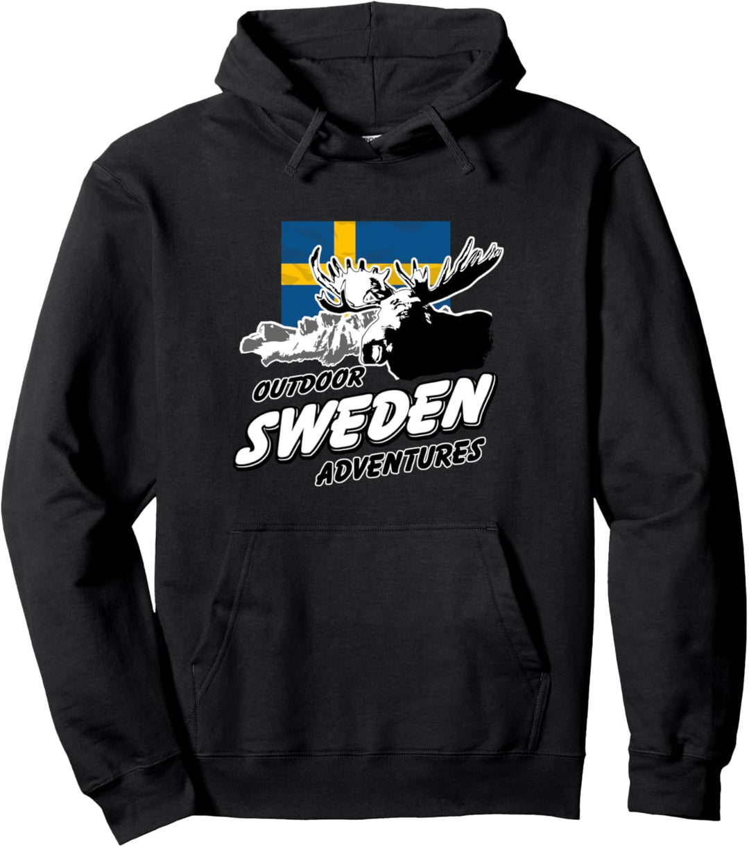Schweden Elch Schwedische Flagge Fahne Sweden Sverige Pullover Hoodie