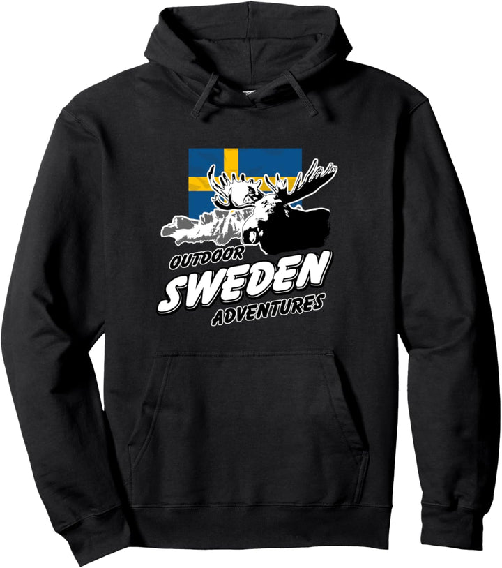 Schweden Elch Schwedische Flagge Fahne Sweden Sverige Pullover Hoodie