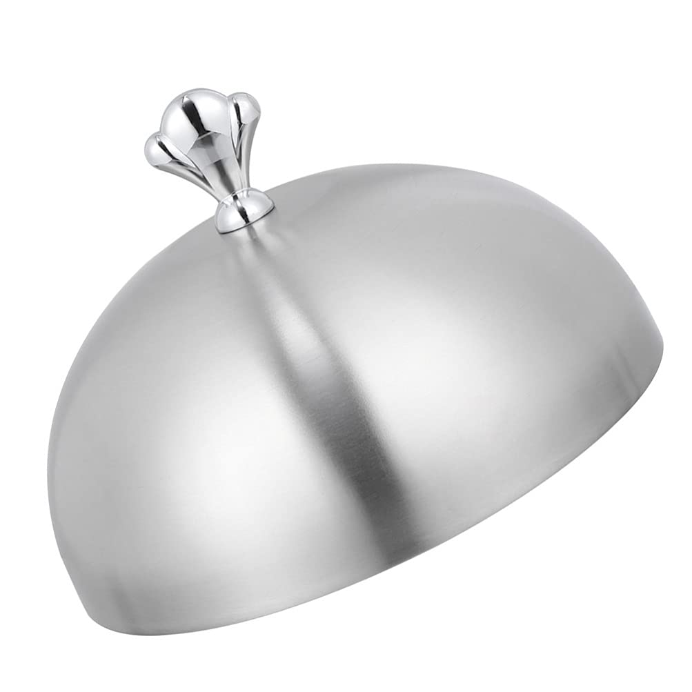 HEMOTON Edelstahl Speiseglocke Tellerglocke 30cm Topfdeckel Teppanyaki Deckel Lebensmittel Abdeckung