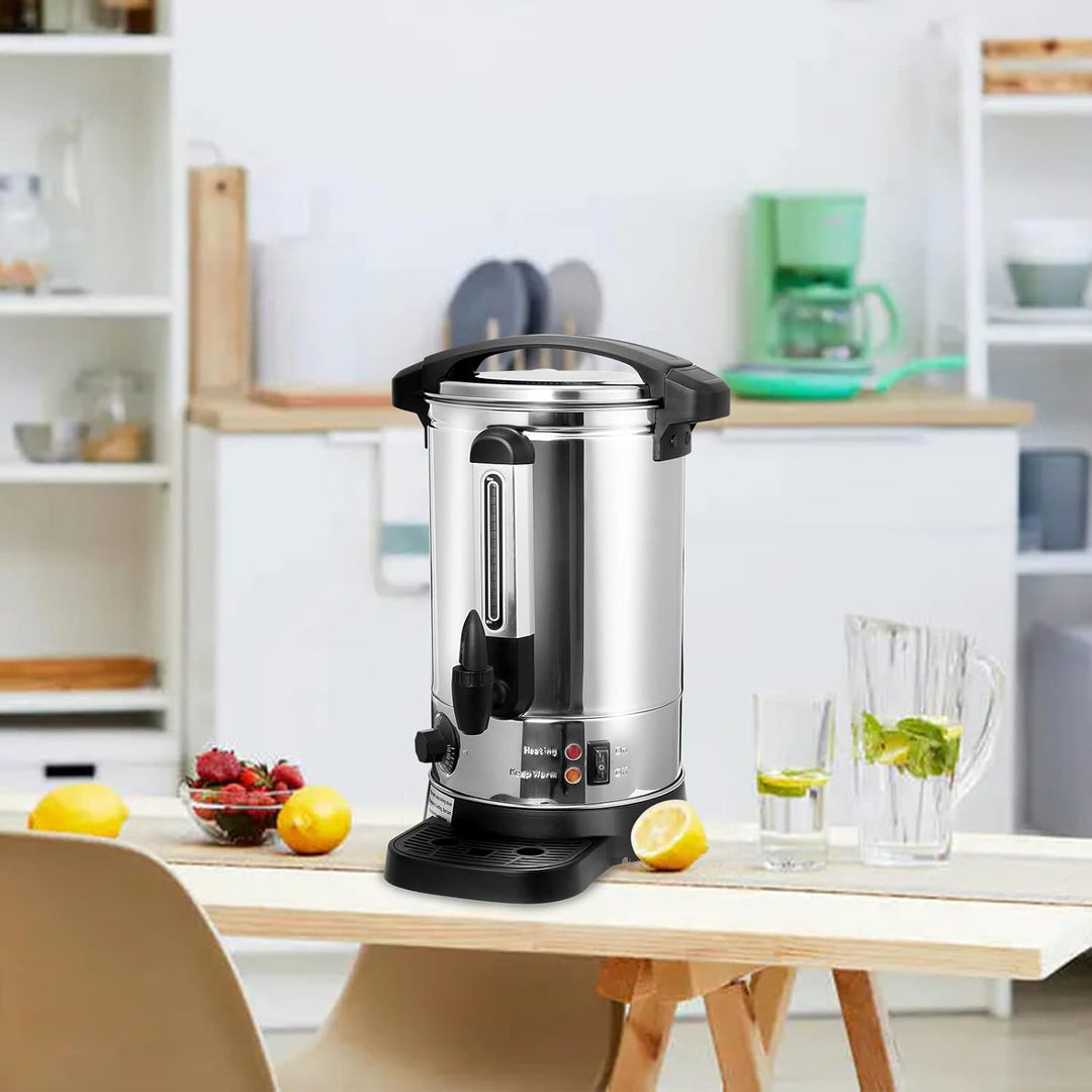 Yakimz Glühweinkocher Edelstahl Heisswasserspender 8,8L 1500W Glühweinkessel Glühweinautomat Tempera