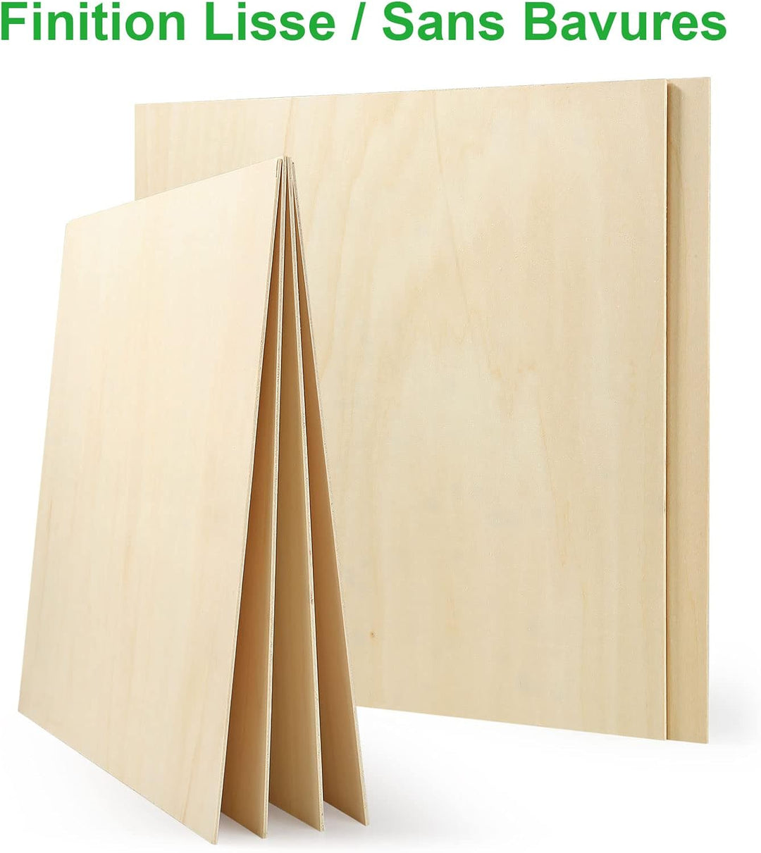 SENENQU 12 Stück Lindenholz 2 mm, 300 x 300 x 2 mm Sperrholzplatte Holz, Sperrholz Holzplatten zum B