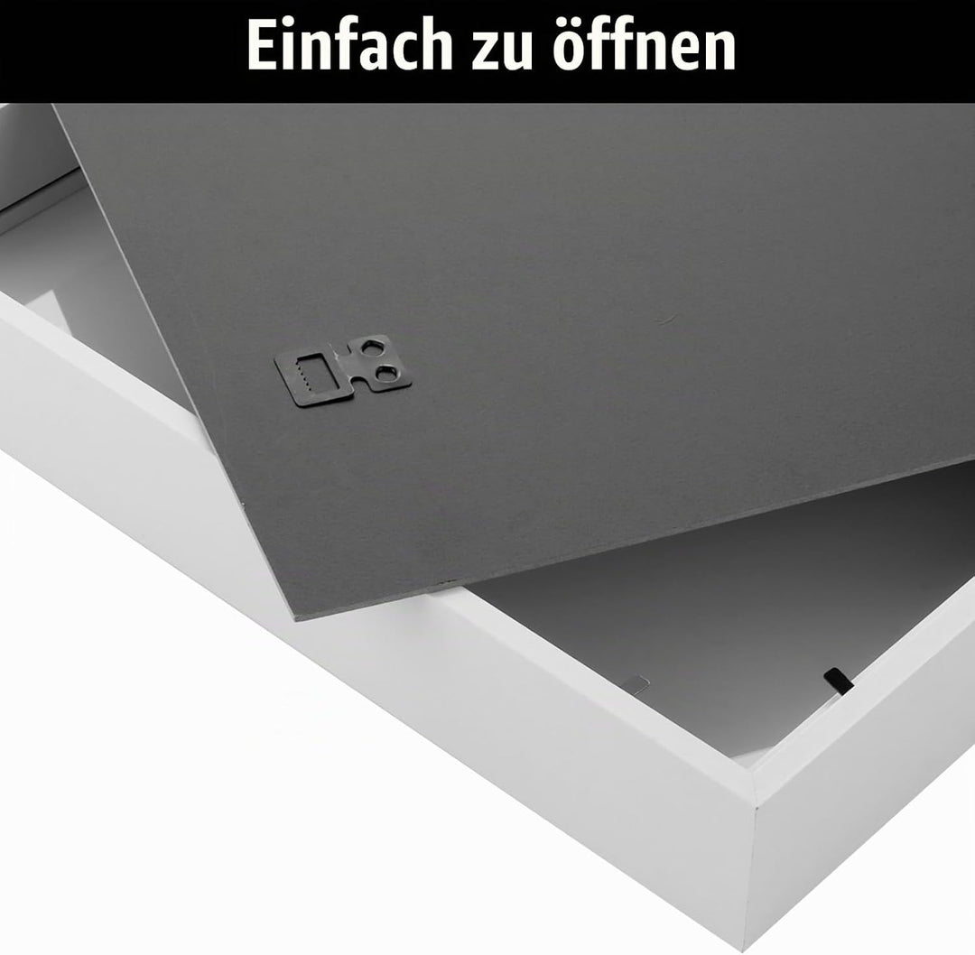 MIVIDE 2 Stück 3D Bilderrahmen zum Befüllen 30x30cm, 3D Objektrahmen Tiefer für Objekte bis 3 cm, Bi
