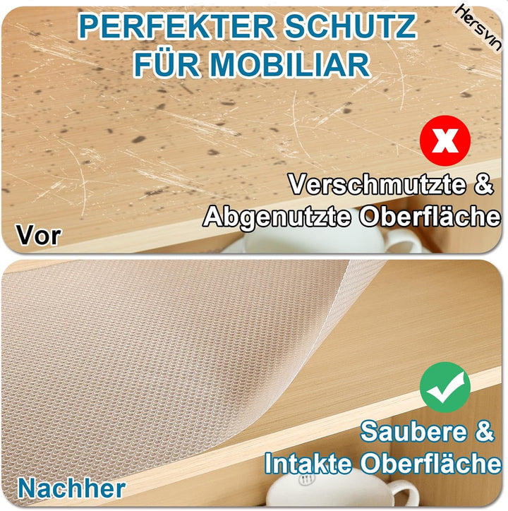 Hersvin Schubladenmatte 60cmx600cm Aufgewertetes Reines Eva Schrankpapier Schubladeneinlage Wasserfe