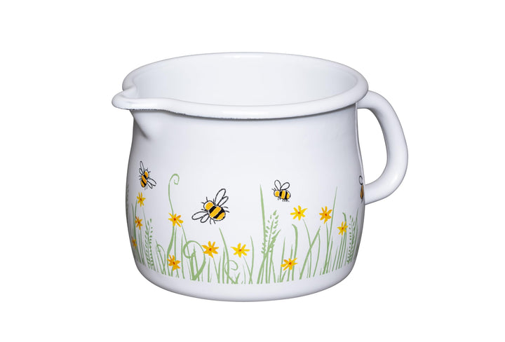 Riess, 0094-137, Schnabeltopf, Milchtopf, gebördelt, 12cm, 1.0L, LBH 18.7 x 13.5 x 11.3 cm, Gewicht