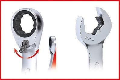 KS Tools 503.5905 DUO GEAR Ringmaulschlüssel-Satz,Maul-Ratschenfunktion,5-tlg., umschaltbar
