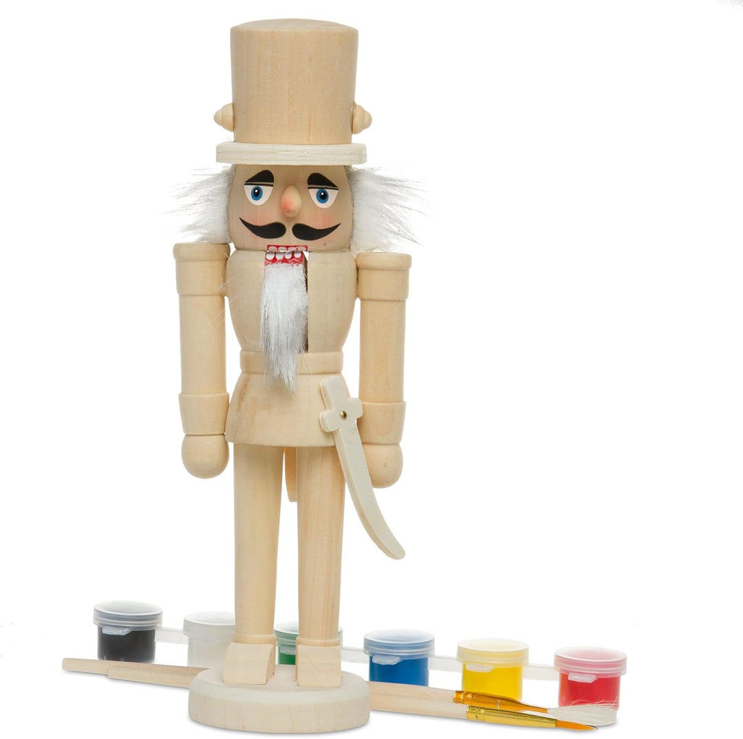 SIKORA Deko Nussknacker Figur DIY Bastel Set aus Holz zum selbst bemalen - NK-B 'Do-it-Yourself' Diy