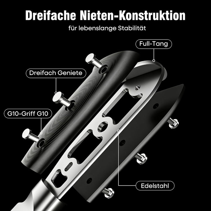 PAUDIN Filetiermesser fisch Messer 18 cm, Filitiermesser Scharf Fisch aus Deutscher Edelstahl 1.4116