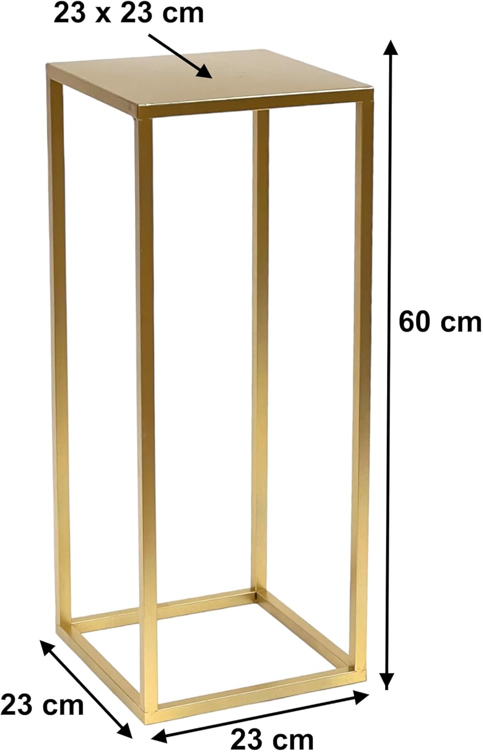 DanDiBo Blumenhocker Metall Gold Eckig Blumenständer Beistelltisch 96506 Blumensäule Modern Pflanzen