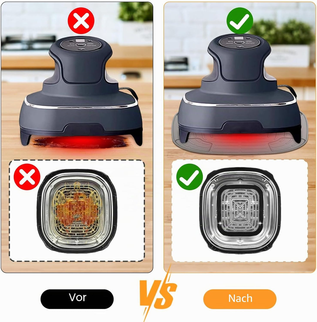Airfryer Zubehör für Ninja CRISPi FN101EU, Inklusive1 Hitzebeständige Magnetische Spritzschutze Pass
