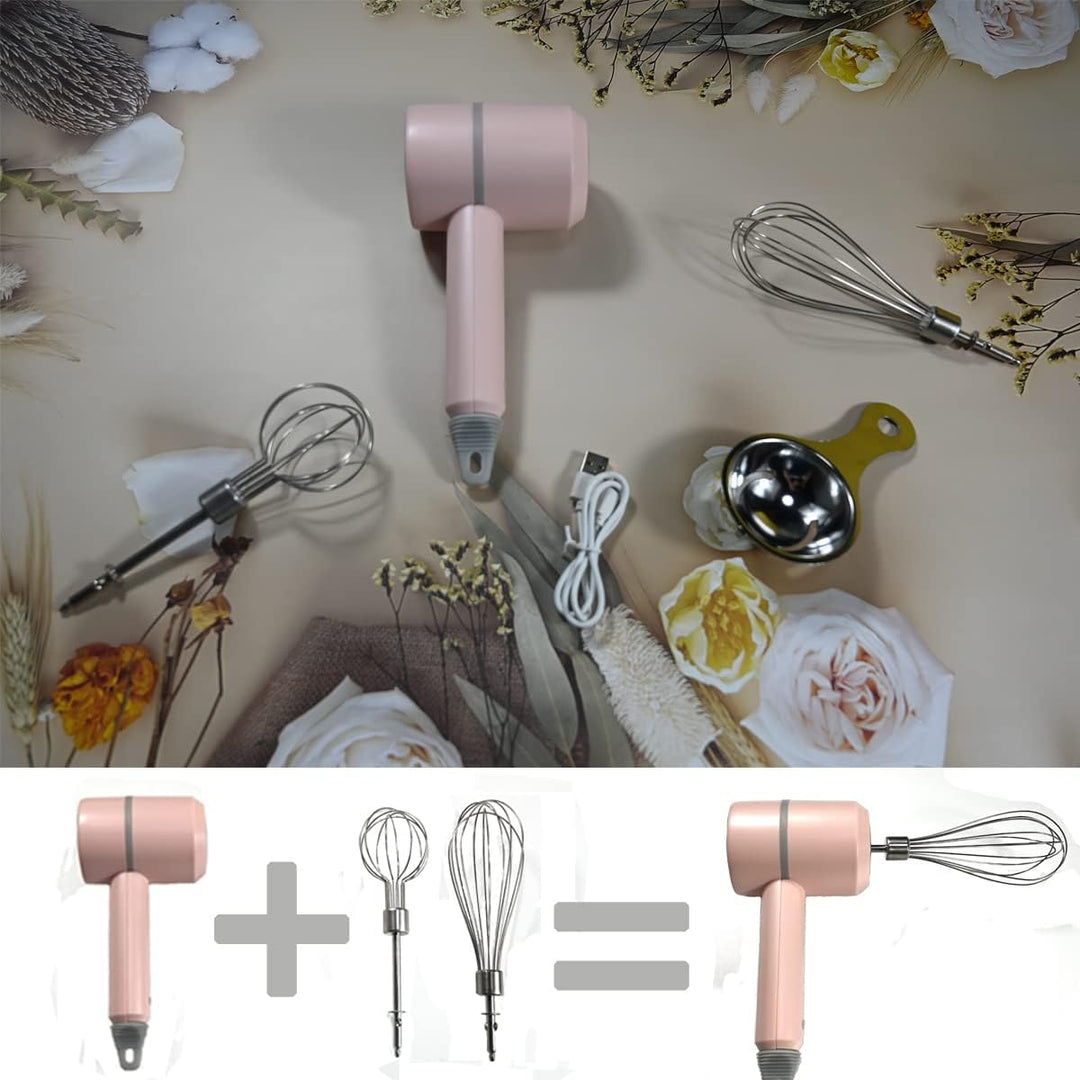 Handmixer, tragbarer, elektrischer schnurloser Handmixer, 3 Geschwindigkeiten, Küche, Backen und Koc