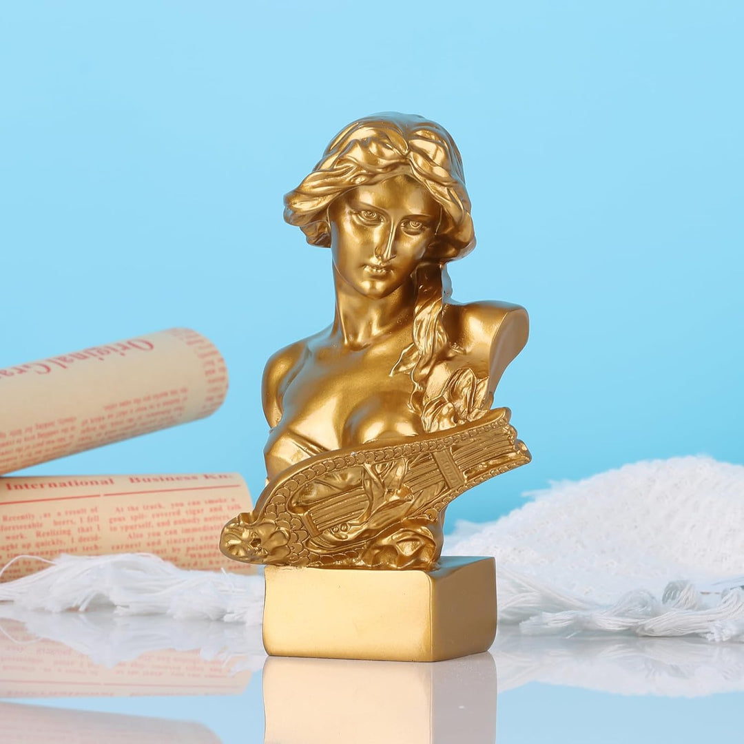 LCCCK 15.2 cm H Gold Aphrodite Statue Skulptur, Harz Griechische Mythologie Büste Statue, für Kokett