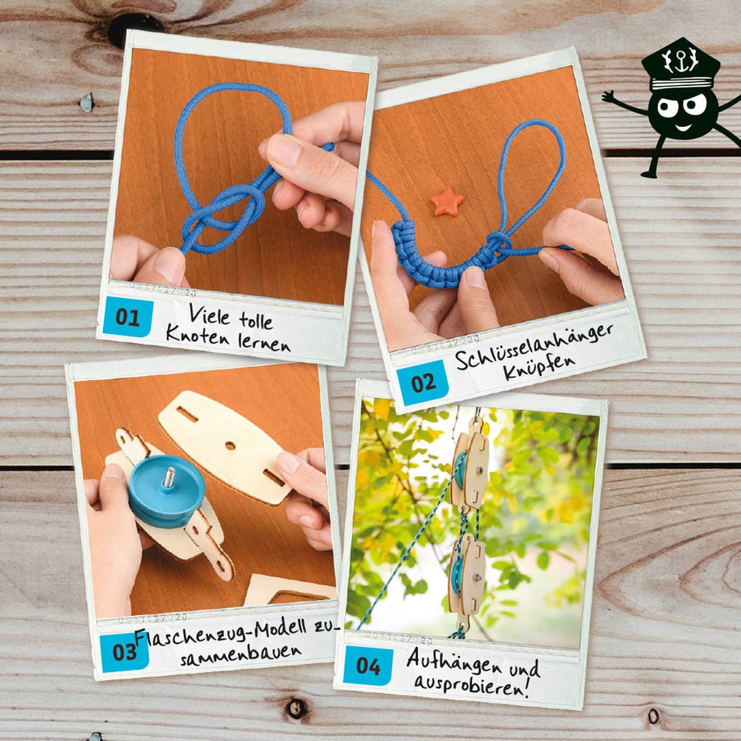 Kosmos 604325 AllesKönnerKiste Knoten Abenteuer-Box, DIY-Bastelset für Jungen und Mädchen ab 8 Jahre