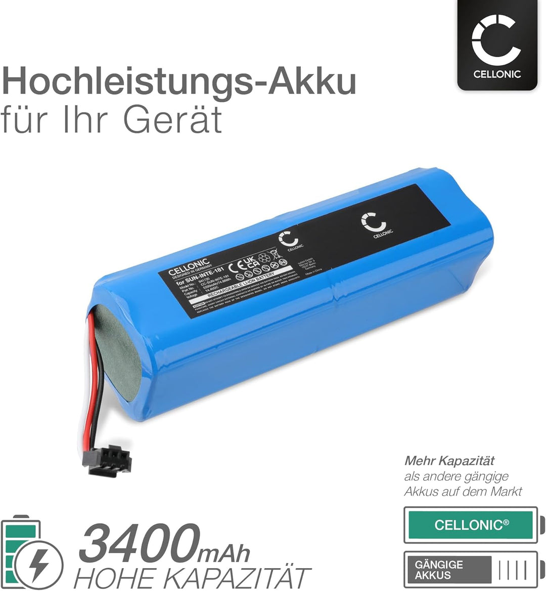 CELLONIC 1x Akku für Staubsauger Kompatibel mit Proscenic M6 Pro, M7 Pro, LDS M7 Pro, NR18650 M26-4S