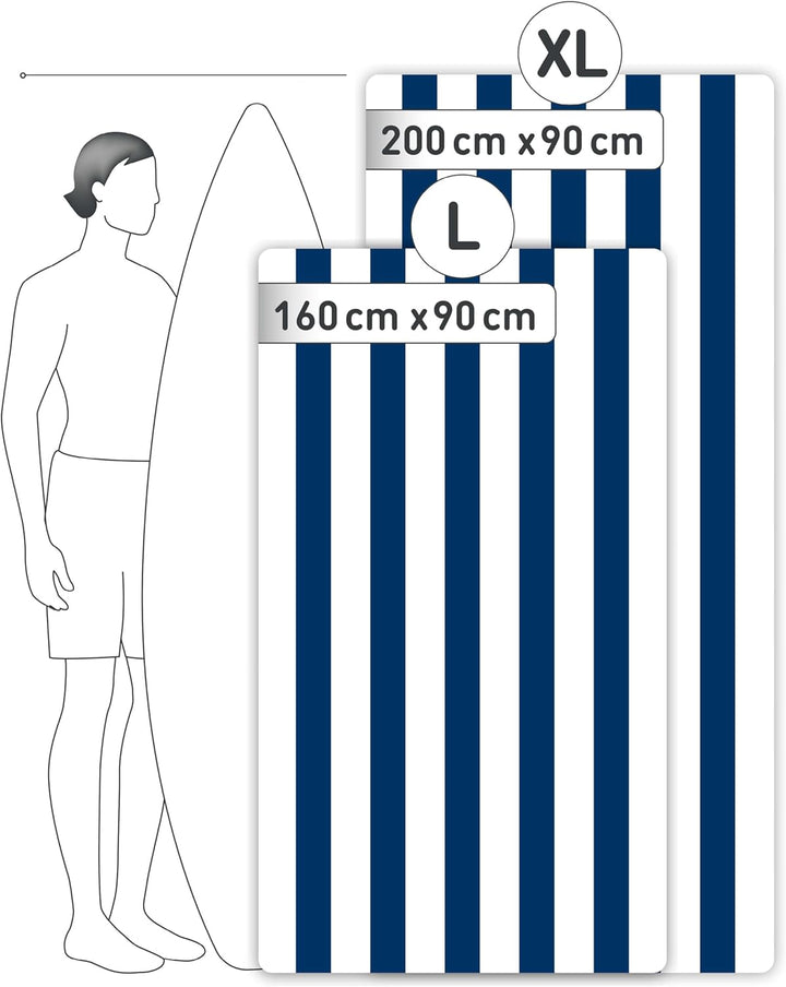 Fit-Flip Strandtuch XXL aus Mikrofaser - leicht und schnelltrocknend - 100% recyceltes Strandhandtuc