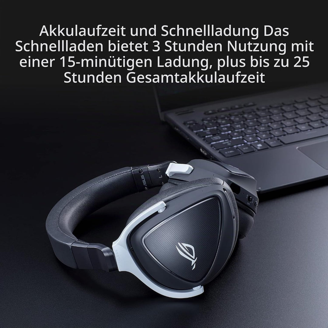 ASUS ROG Delta S Wireless Gaming Headset (drahtlose USB-C 2,4 GHz- und Bluetooth-Verbindungen, 25 St