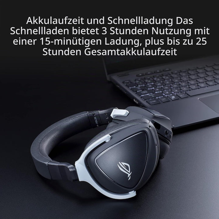 ASUS ROG Delta S Wireless Gaming Headset (drahtlose USB-C 2,4 GHz- und Bluetooth-Verbindungen, 25 St
