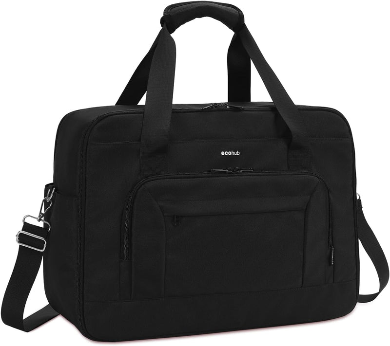 ECOHUB 30L Reisetasche Handgepäck Flugzeug, wasserfest Easyjet Handgepäck Tasche 45x36x20 mit Nassfa