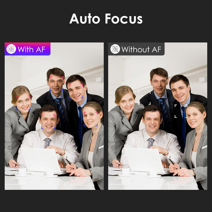W4GS 2K Webcam mit 4 Mikrofon, PC Webcam 1080P 60FPS, Autofokus, Geräuschunterdrückung, Lichtkorrekt