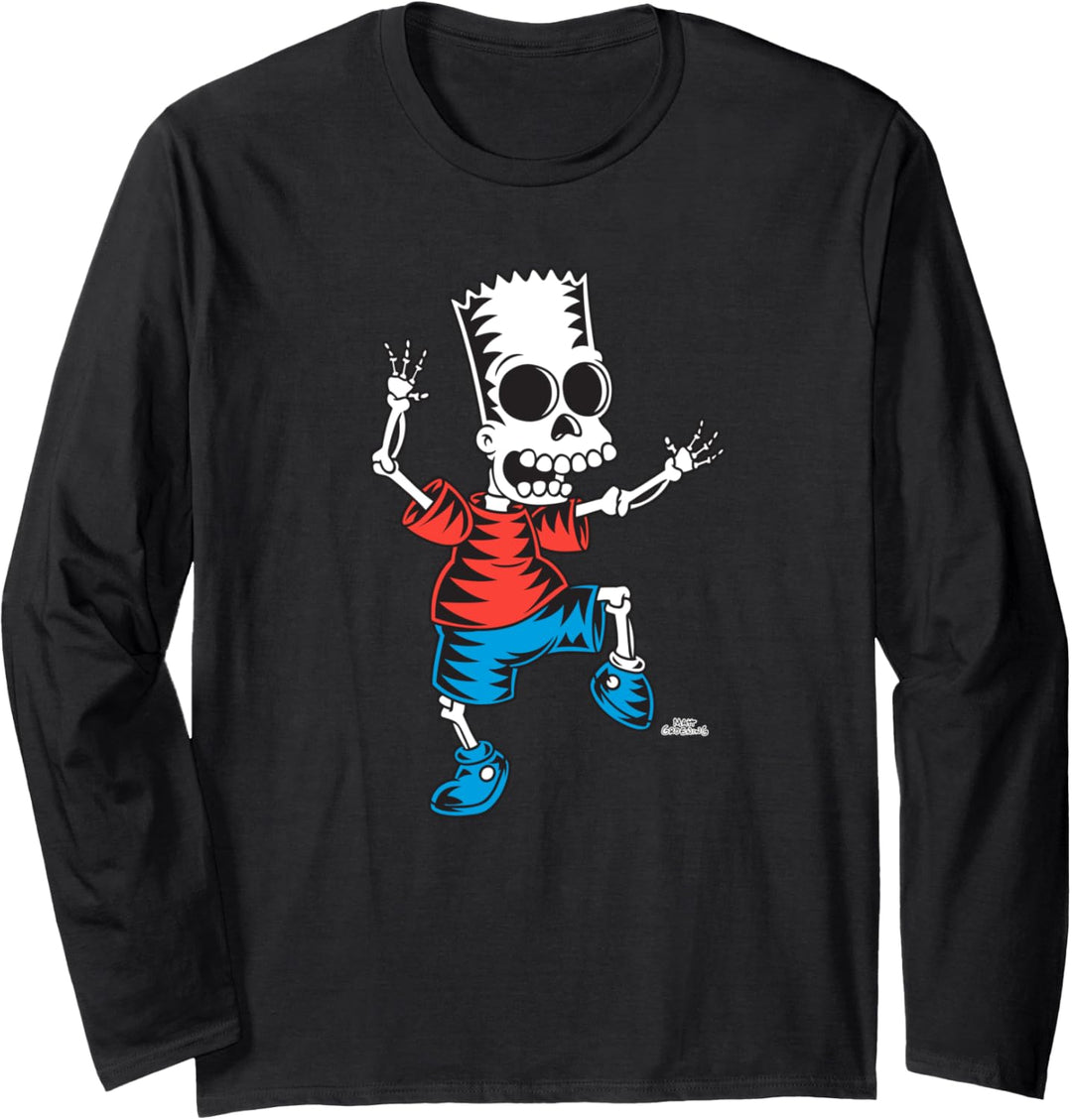 The Simpsons Bart Skeleton Treehouse of Horror Halloween Langarmshirt