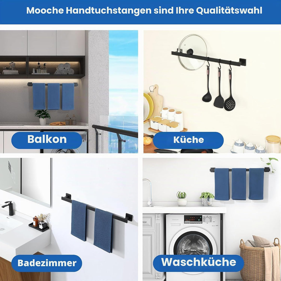 Mooche Handtuchhalter 304 Edelstahl Handtuchstange Wandmontage Handtuchhalter Badezimmer Set Bad Han