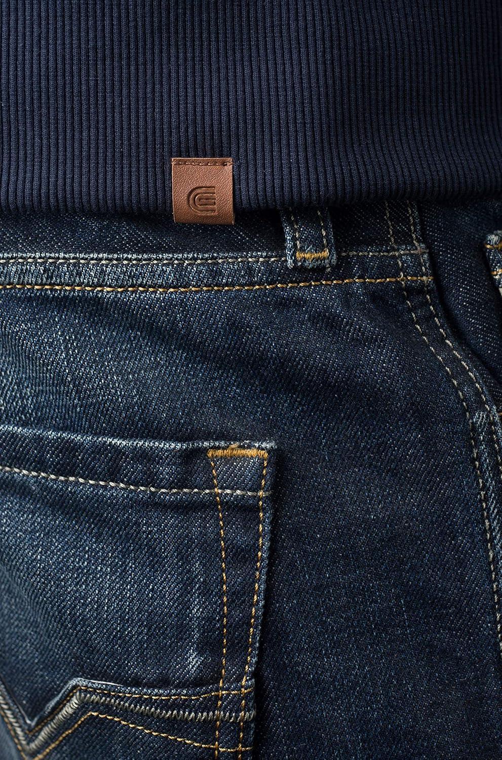 Grin&Bear Kapuzenpullover Herren Hoodie mit schräg Half Zip GEC435, Navy