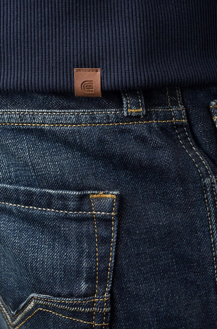 Grin&Bear Kapuzenpullover Herren Hoodie mit schräg Half Zip GEC435, Navy