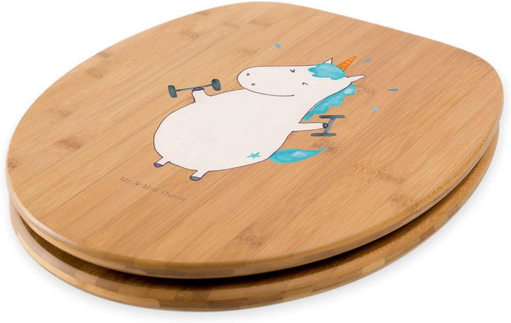 Mr. & Mrs. Panda Motiv WC Sitz Einhorn Fitness - Geschenk, WC-Sitz, Toilette, Einhörner, Unicorn, Pe